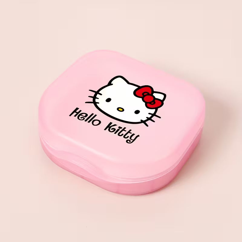 CONTENEDOR DE ACCESORIOS  DENTALES KELLO KITTY ROSADO